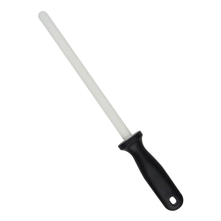 เซรามิค (zirconia) Sharpening Rod มีด Sharpener พร้อมที่จับ ABS สําหรับเชฟมีดเหล็ก