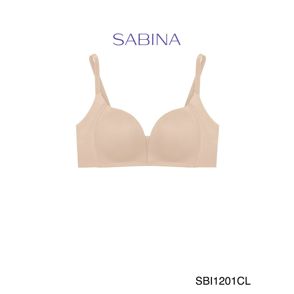 Sabina เสื้อชั้นใน Invisible Wire (ไม่มีโครง) รุ่น Modern V รหัส SBI1201CL สีเนื้ออ่อน