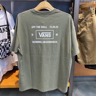 Vans spring ใหม่ เสื้อยืดแขนสั้น พิมพ์ลายโลโก้ ขนาดเล็ก สําหรับผู้ชาย VN0A5F2KKCZ 5F2KBLK