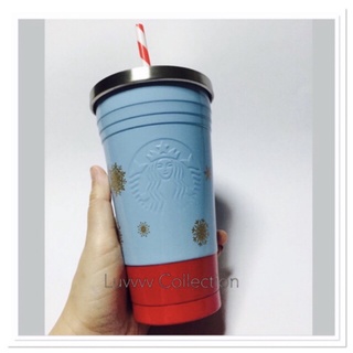 *** Starbucks Stainless Christmas Taiwan Cold Cup 16oz ***