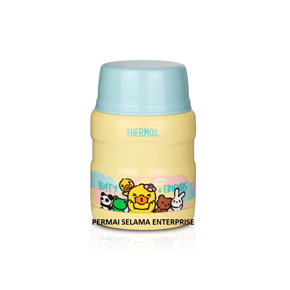 Thermos 470ml 0.47L B Duck S/S King Food Jar พร้อมช้อน SK-3002BD(YL)
