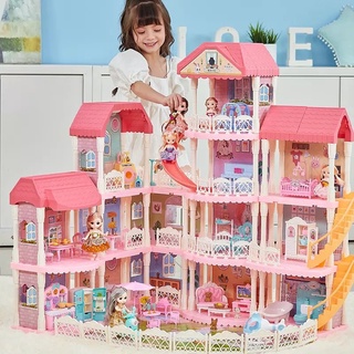 บ้านตุ๊กตาในฝัน หลังใหญ่  3ชั้น และ4ชั้น มีไฟ The Dream Princess Castle