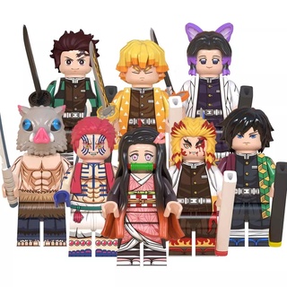 บล็อกตัวต่อToys Demon Slayer Tanjirou Akaza Giyuu Inosuke ขนาดเล็ก WM6116