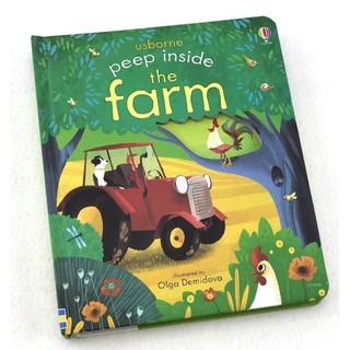 หนังสือภาษาอังกฤษสำหรับเด็ก Usborne Peep Inside - Farm