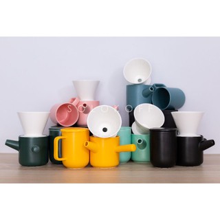 Ceramic Dripper and Coffee Server set ชุดดริปกาฟแฟเซรามิค