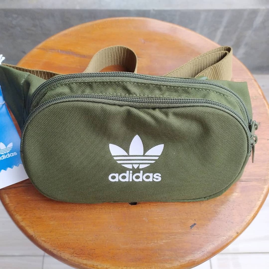 Adidas Essential Crossbody Trefoil Green GN5443 กระเป๋าคาดเอวของแท้อย่างเป็นทางการ