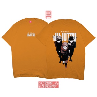 เสื้อยืด JUJUTSU HIGH TOKYO TRIO GOJO ITADORI MEGUMI เสื้อยืดการ์ตูนอนิเมะญี่ปุ่น DJA CLOTH oOJ