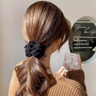 ยางรัดผมทรงขดเกลียวแบบเกาหลีน่ารัก Rope Fabric Band พร้อมส่งในไทย !! ยางมัดผม ยางรัดผมเกลียว กิ๊บติดผม