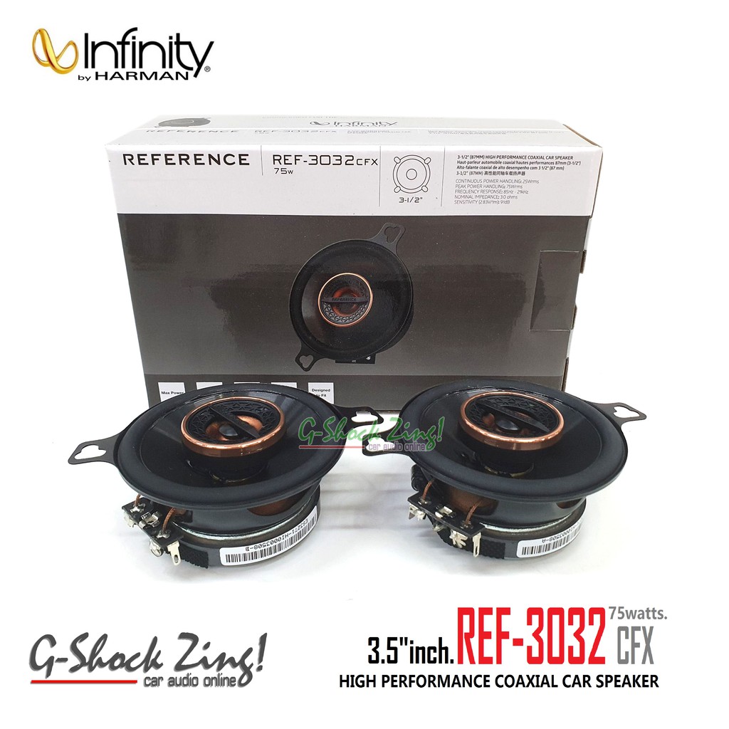 infinity by HARMAN ลำโพงเสียงกลางแหลม ขนาดดอก 3.5นิ้ว แกนร่วม กำลังขับ 75watts./วัตต์ infinity harma