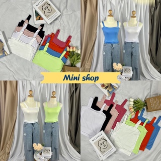 Mini shop🌸พร้อมส่ง🌸 (DX-9720) เสื้อกล้าม ผ้านิ่มลื่นใส่สบาย สีสดรับซัมเมอร์เก๋ๆ