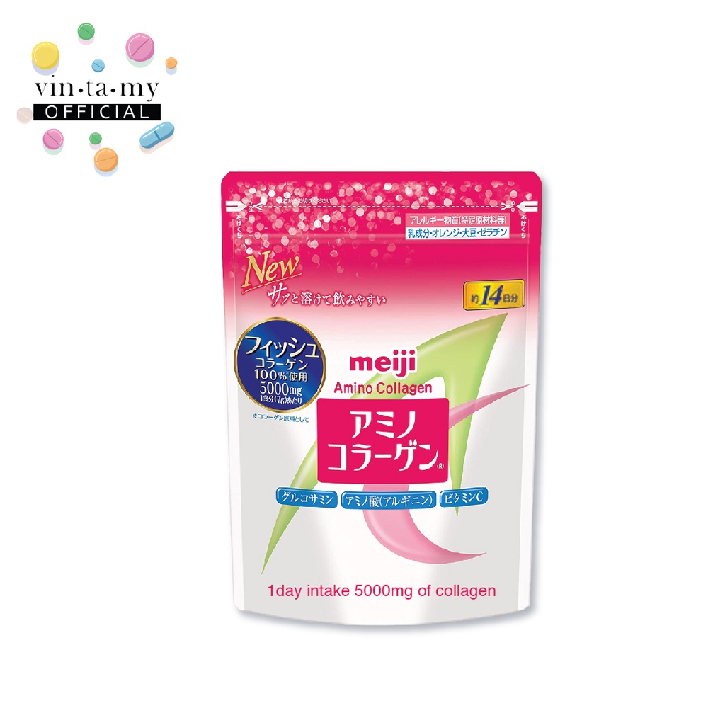 [คอลลาเจนเปปไทด์] Meiji(เมจิ) Amino Collagen Dietary Supplement Product ขนาด 98 กรัม [EXP.10/2022]