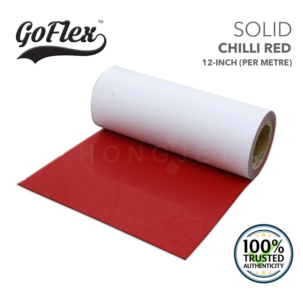 Goflex Heat Transfer PU Vinyl 12-Inch (30cm) - พริกเรด (แข็ง) - 1 เมเทร