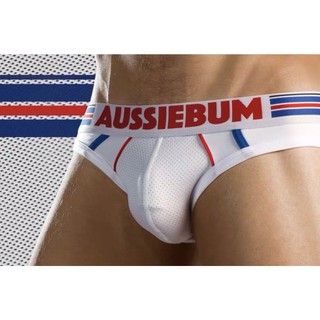 🎉พร้อมส่ง🎉กางเกงในชาย AUSSIEBUM ทรงbrief ผ้าไนลอน(ตาข่าย) ผ้านิ่มใส่สบาย