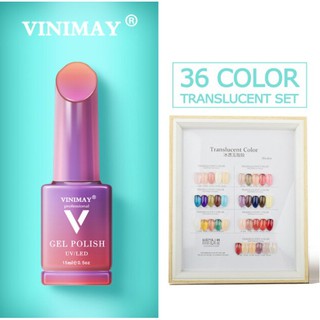สีทาเล็บ  Lightsome vinimay ของแท้ 100%  set B  (19-36) ขนาด 15ml