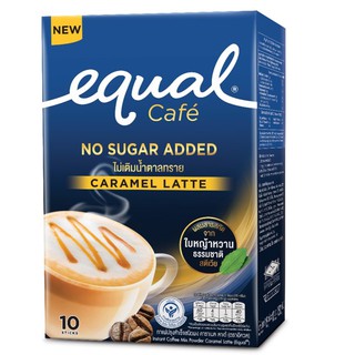 Equal Instant Coffee Mix Powder Caramel Latte 10 Sticks อิควล กาแฟปรุงสำเร็จชนิดผง คาราเมล ลาเต้ 1 กล่อง มี 10 ซอง