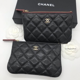 New! Chanel o case black caviar