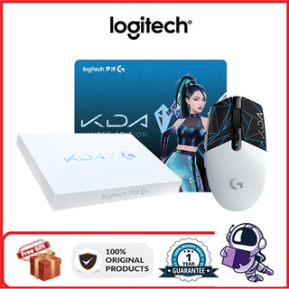 Logitech Kda Gift Box G304 เมาส์เล่นเกมแบบไร้สาย + แผ่นรองเมาส์