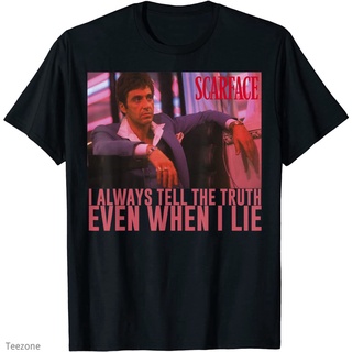 เสื้อยืด พิมพ์ลาย Scarface I Always Tell The Truth Evenเมื่อฉันนอน