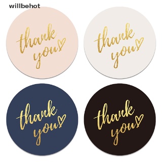 [WBHOT] สติกเกอร์ฉลาก Thank You แฮนด์เมด สําหรับตกแต่ง 500 ชิ้น