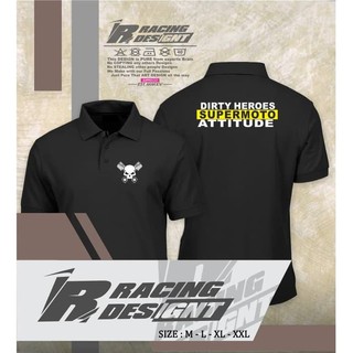 เสื้อโปโล แขนสั้น ลาย Supermoto Attitude Distro -una
