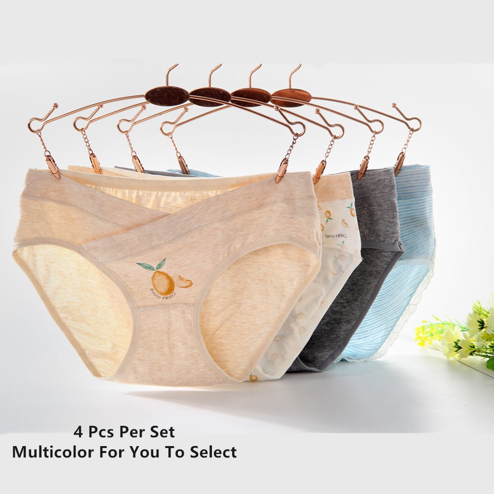 กางเกงชั้นใน เอวต่ํา สําหรับสตรีตั้งครรภ์ หลังคลอดบุตร 4 ชิ้น - รูปที่ 5