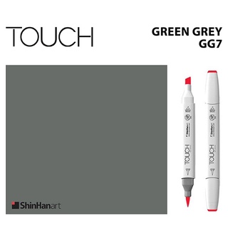 TOUCH TWIN BRUSH MARKER GG7 (GREEN GREY) / มาร์คเกอร์หัวพู่กัน-หัวตัดขนาดกลาง รหัส GG7 (GREEN GREY)