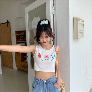 Flower sleeveless top 🌷🌥