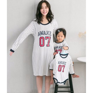 เสื้อคู่แม่ลูก Baseball Style แขนยาว