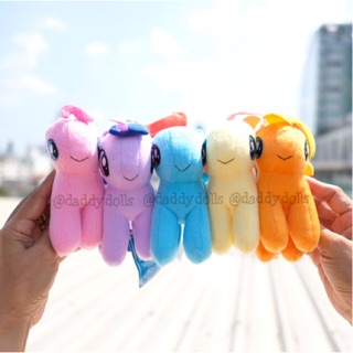 พวงกุญแจ Pinkie Pie &amp; Fluttershy &amp; Twilight Sparkle &amp; Rainbow Dash &amp; Applejack 5นิ้ว Pony ม้าโพนี่