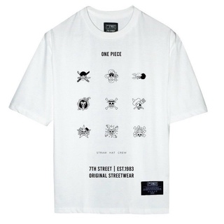 ✔☞▷สุดยอดไฟ ร์ตูนพิมพ์ฤดูร้อน ย์เสื้อยืด 7th Street X One Piece เสื้อยืดแบบโอเวอไซส์ (Oversize) รุ่น  ลมขี้เกียจ