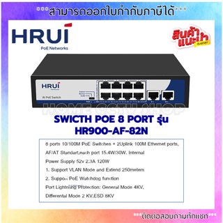 HRUI PoE Neteorks Commercial PoE Switch รุ่น HR900-AF-82N