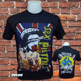 เสื้อวง Sex Pistols วงร็อค ไม่มีตะเข็บข้าง คอฟิต ป้ายUSA เสื้อวินเทจ เสื้อทัวร์ วงดนตรีร็อคต่างประเทศ