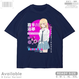 ย้อนยุคเสื้อยืด พิมพ์ลายอนิเมะ KITAGAWA MARIN Sono Bisque Doll Wa Koi Wo Suru สไตล์ญี่ปุ่น x 9520S-5XL