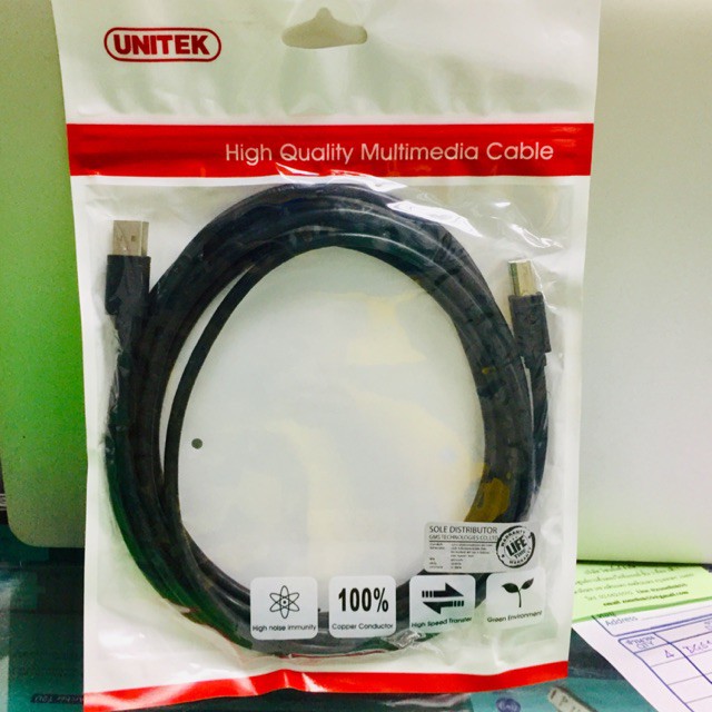 Y-C420GBK USB2.0 A Male to B Male 3m.