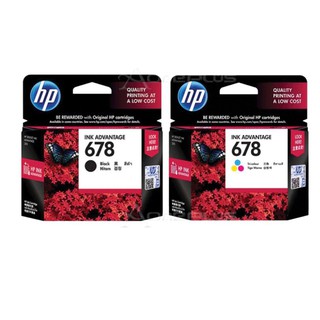 HP 678 Original InkCartridge  Black (CZ107AA) / Tri-color (CZ108AA) ของแท้