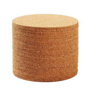 🔍Set of 10 Cork Bar Drink Coasters - Absorbent and Reusable - 90mm, 5mm Thick