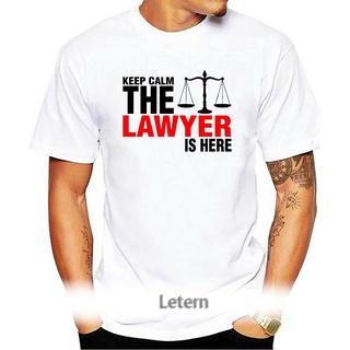 เสื้อยืดผ้าฝ้ายพิมพ์ลายแฟชั่น เสื้อยืด พิมพ์ลาย Keep Calm The Lawyer Is Here Valentine Party สําหรับผู้ชาย