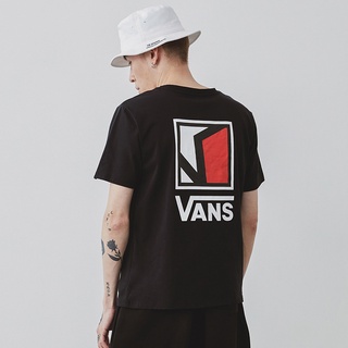 Vans เสื้อยืดแขนสั้นลําลอง ผ้าฝ้าย พิมพ์ลาย ทรงหลวม สําหรับผู้ชาย