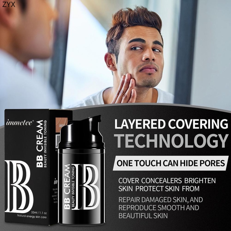 33ml Immetee BB Cream Foundation คอนซีลเลอร์ครีม Man ที่มีประสิทธิภาพฐานแต่งหน้ากันน้ําเครื่องสําอาง