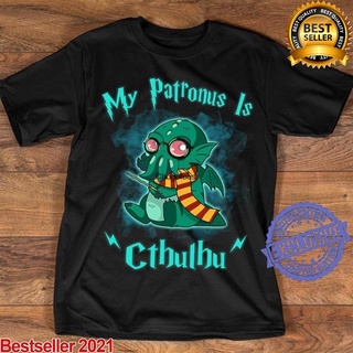 ขายดี!ขายดี เสื้อยืดลําลอง แขนสั้น พิมพ์ลาย My Patronus Is Cthulhu Monster Ar สไตล์วินเทจ สําหรับผู้ชาย HJkcgo45NIcopg79