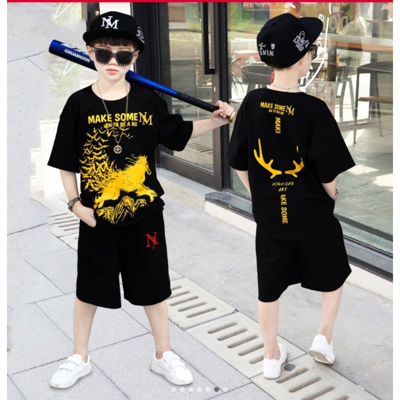 M0183 ชุดเต้นฮิพฮอพ ชุดฮิปฮอปเด็กชาย ชุดเต้น ชุดเซ็ทเด็กผู้ชาย สไตล์ Hiphop