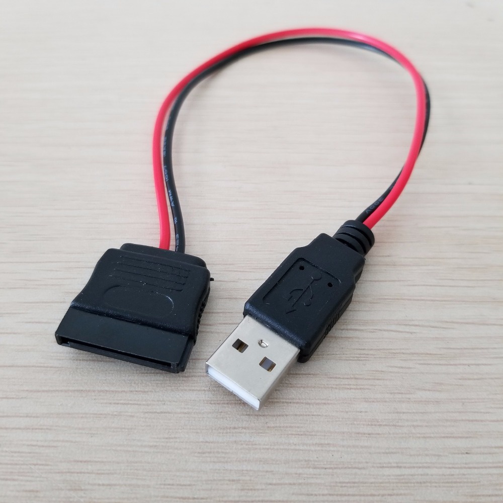 USB ชาย 15Pin SATA หญิงอะแดปเตอร์สายไฟ 18AWG 30 ซม.สําหรับแล็ปท็อป 2.5 ฮาร์ดไดรฟ์ HDD SSD