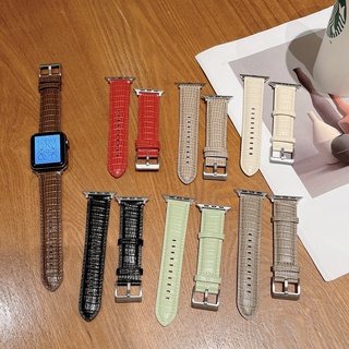 สายนาฬิกาข้อมือหนังแท้ สําหรับ Apple iwatch S7 6 5 4 3 2 1 SE