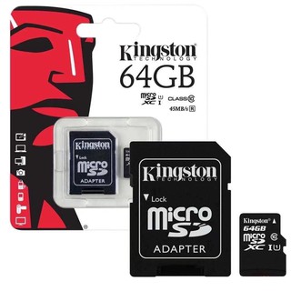 Kingston Memory Card Micro SDHC 64GB Class 10 คิงส์ตัน SD card เมมโมรี่การ์ด SDการ์ด