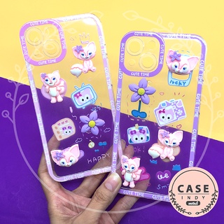 เคส Samsung A03 A13(5G) A22(5G) A23 A33(5G) A52(5G) A53(5G) A73(5G)เคสมือถือนิ่มใสกันกล้อง ซิลิโคน TPU ติดการ์ตูนแมวนูน