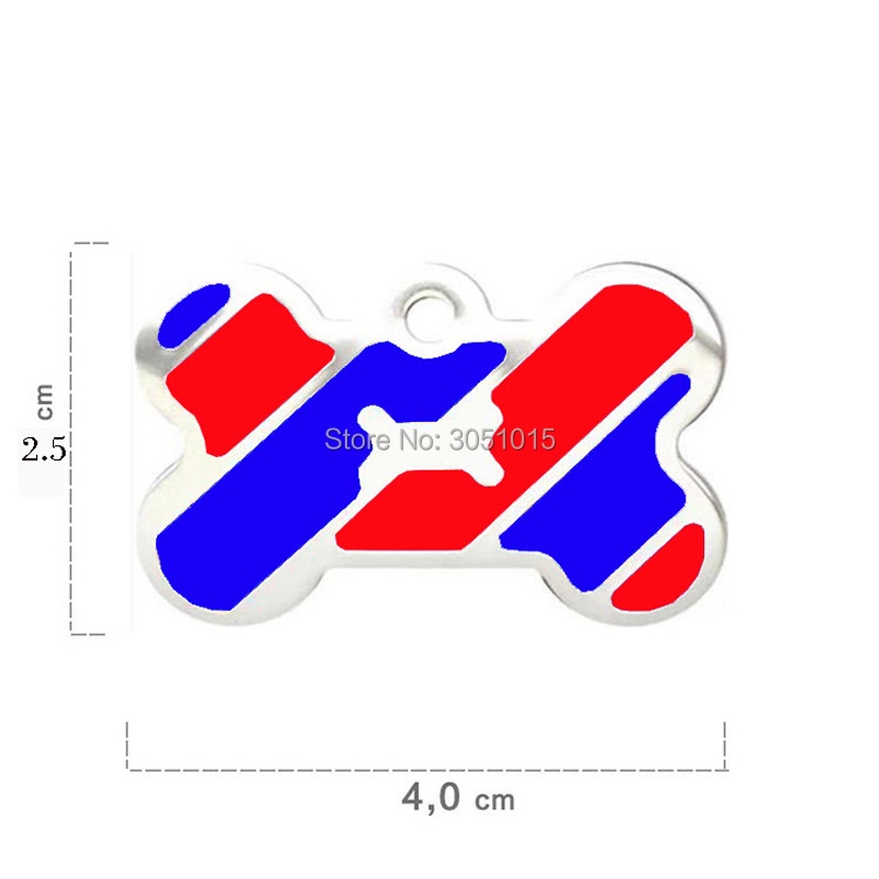 Wholesale 20 Pcs Dog ID Tag Bone Shape Pet Name Tags Anti lost Dogs