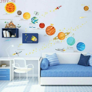 【JTFY】Solar System Star Planets Wall Stickers For Kids Room Living Room Home Decoratinready stock