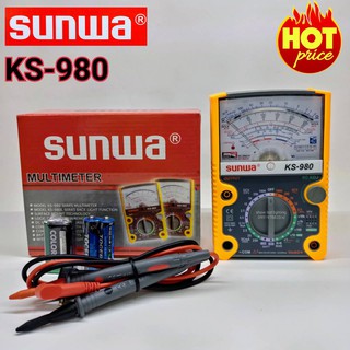 SUNWA KS-980  Multimeter มัลติมิเตอร์เข็ม มิเตอร์วัดไฟ มัลติมิเตอร์แบบอนาล็อก มิเตอร์วัดไฟแบบเข็ม