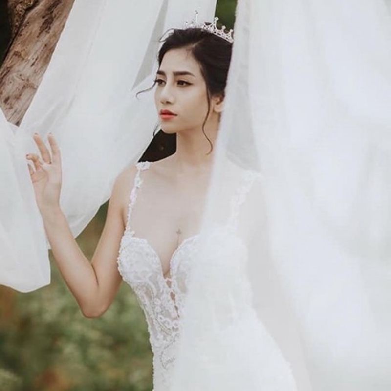 SET N026 ที่คาดผมเจ้าสาว​ หรือใส่ออกงาน​ มงกุฎ​เจ้าหญิง​ ประดับคริสตัล​