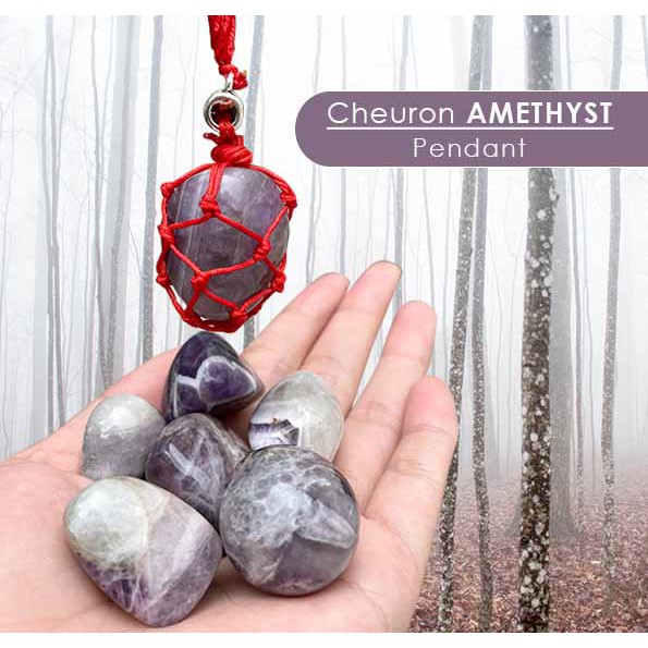 สร้อยคอหินจี้ Cheuron Amethyst (LBP24)